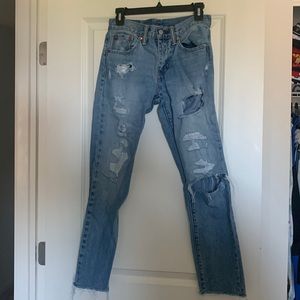 Skinny Ripped Jeans from Levis. Size: W 28 L 30, Color: SkyBlue